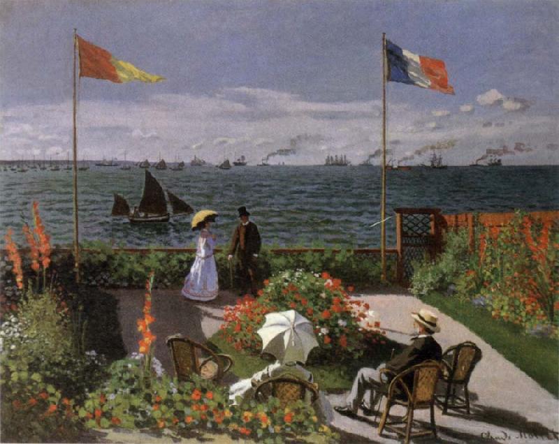 Claude Monet Terrace at Sainte-Adresse oil painting image